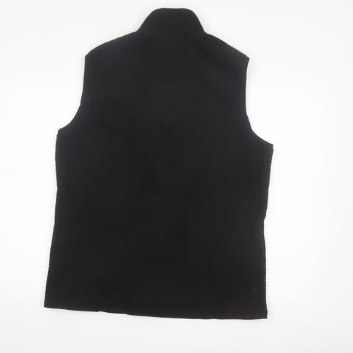 Threadbare Mens Black Fleece Bodywarmer Waistcoat Size M Outdoor Hiking