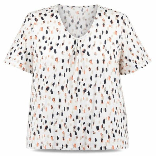 Gollehaug Women’s Multicoloured Short Sleeve V-Neck Blouse Size 16