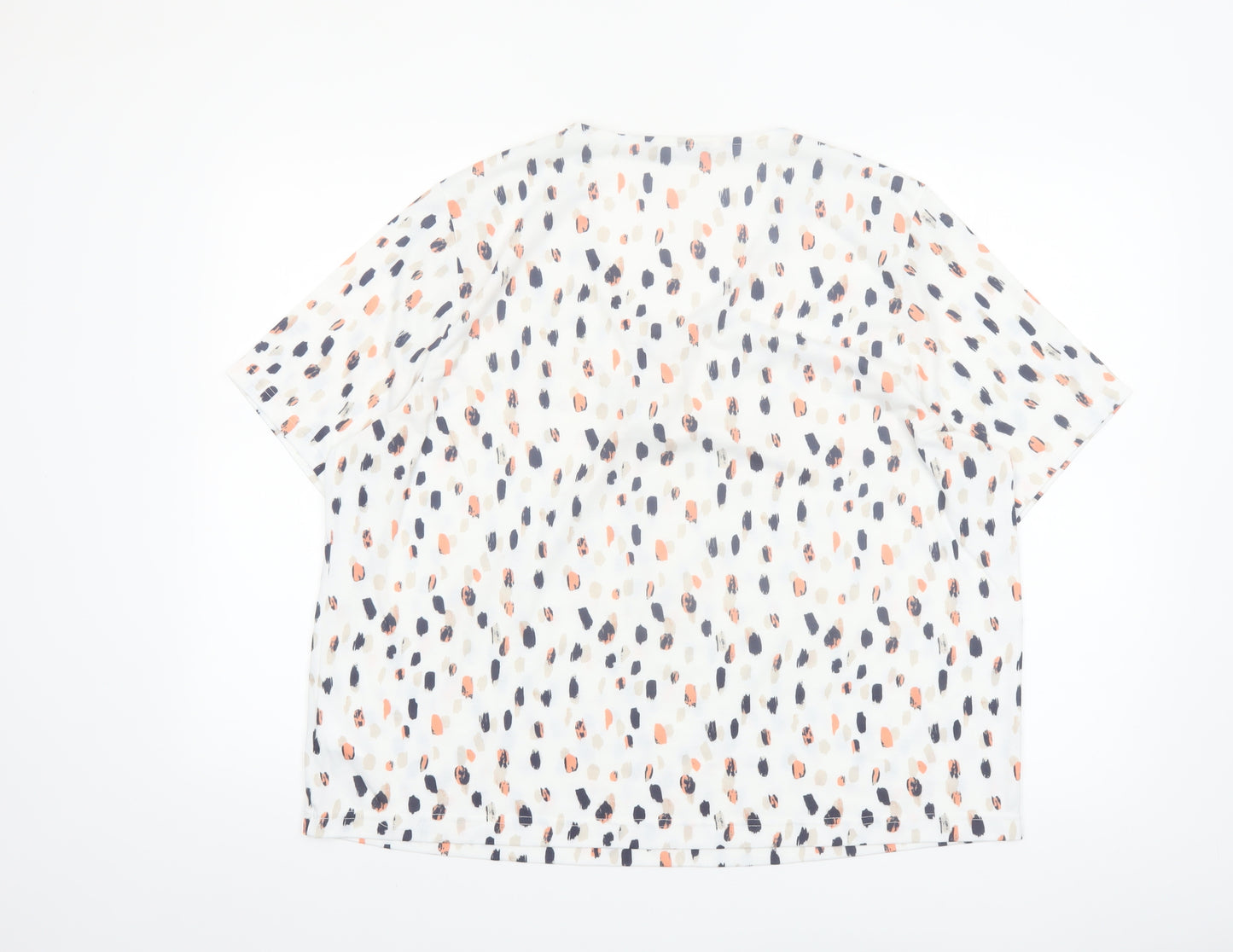 Gollehaug Women’s Multicoloured Short Sleeve V-Neck Blouse Size 16