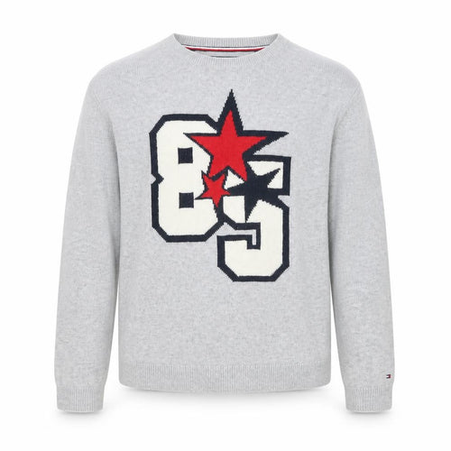 Tommy Hilfiger Boys Grey Graphic Knit Jumper Size 140 (10 Years)