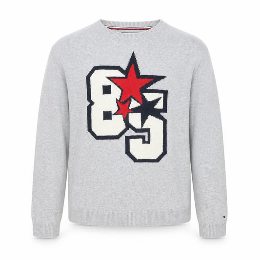 Tommy Hilfiger Boys Grey Graphic Knit Jumper Size 140 (10 Years)