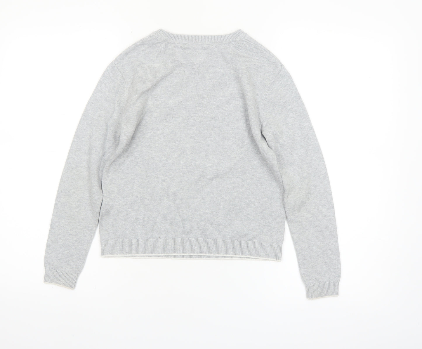 Tommy Hilfiger Boys Grey Graphic Knit Jumper Size 140 (10 Years)