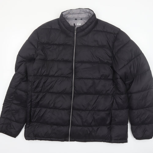 Dunnes Stores Men's Black 2XL Puffer Jacket Water Resistant