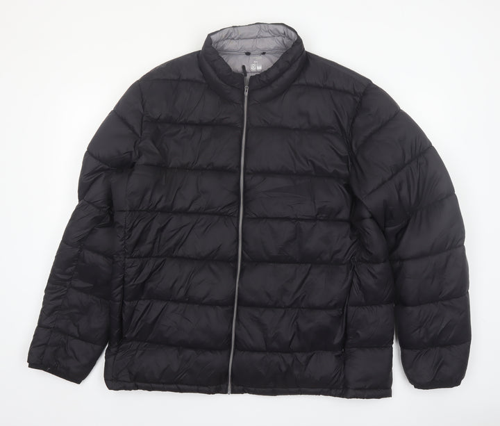 Dunnes Stores Men's Black 2XL Puffer Jacket Water Resistant