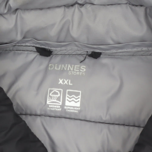 Dunnes Stores Men's Black 2XL Puffer Jacket Water Resistant