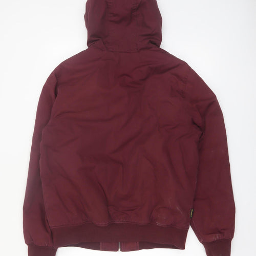 Element Men’s Red Hooded Bomber Jacket M Wind Resistant Lined