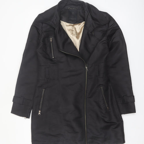Philosophy Blues Original Women's Black Long Trench Coat Size 10
