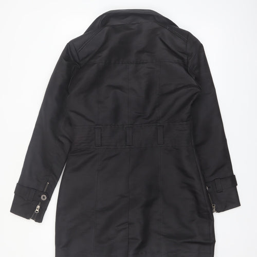 Philosophy Blues Original Women's Black Long Trench Coat Size 10