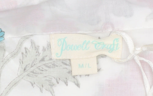 Powell Craft Womens White Floral Cotton Pyjama Top M
