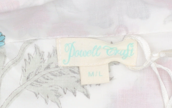 Powell Craft Womens White Floral Cotton Pyjama Top M