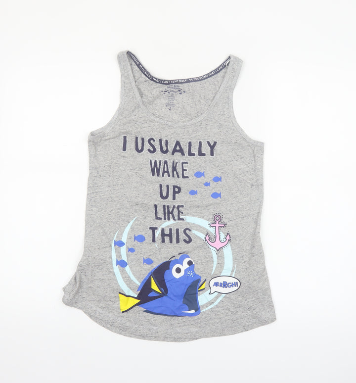 Disney Women’s Grey Finding Dory Cami Nightshirt Size 6 Sleeveless