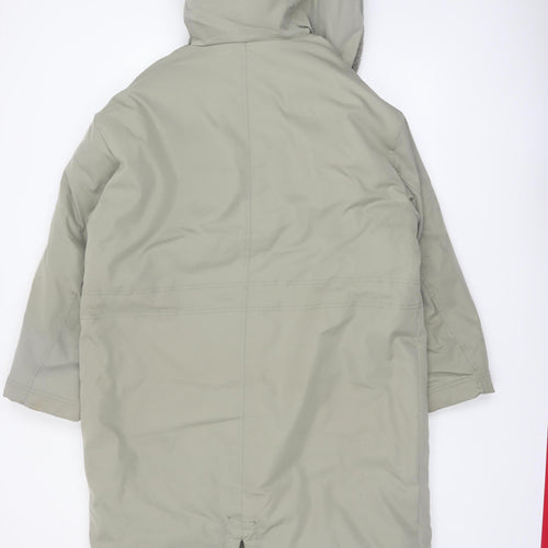 ASOS DESIGN Women’s Green Hooded Parka Coat Size 8 Long Lined