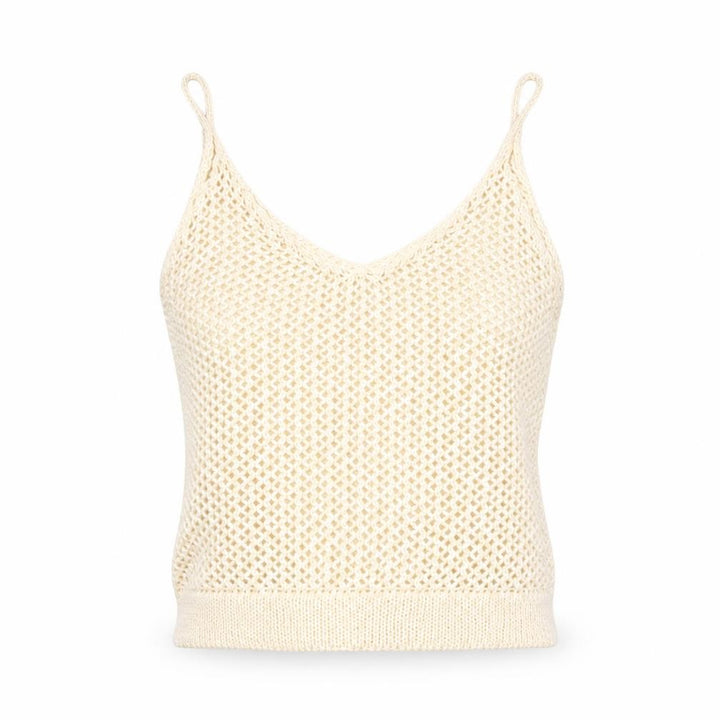 Mango Women’s Ivory Knit Camisole Tank Top Size 8