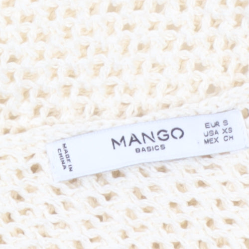 Mango Women’s Ivory Knit Camisole Tank Top Size 8