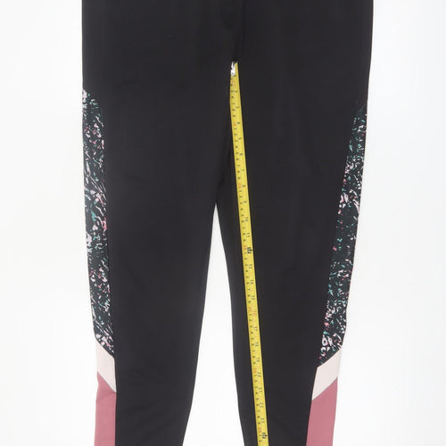 Dunnes Stores Women Black Colourblock XL Performance Leggings