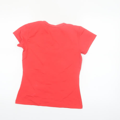 Savida Women's Red Slim Fit Short Sleeve Scoop Neck T-Shirt Size 14