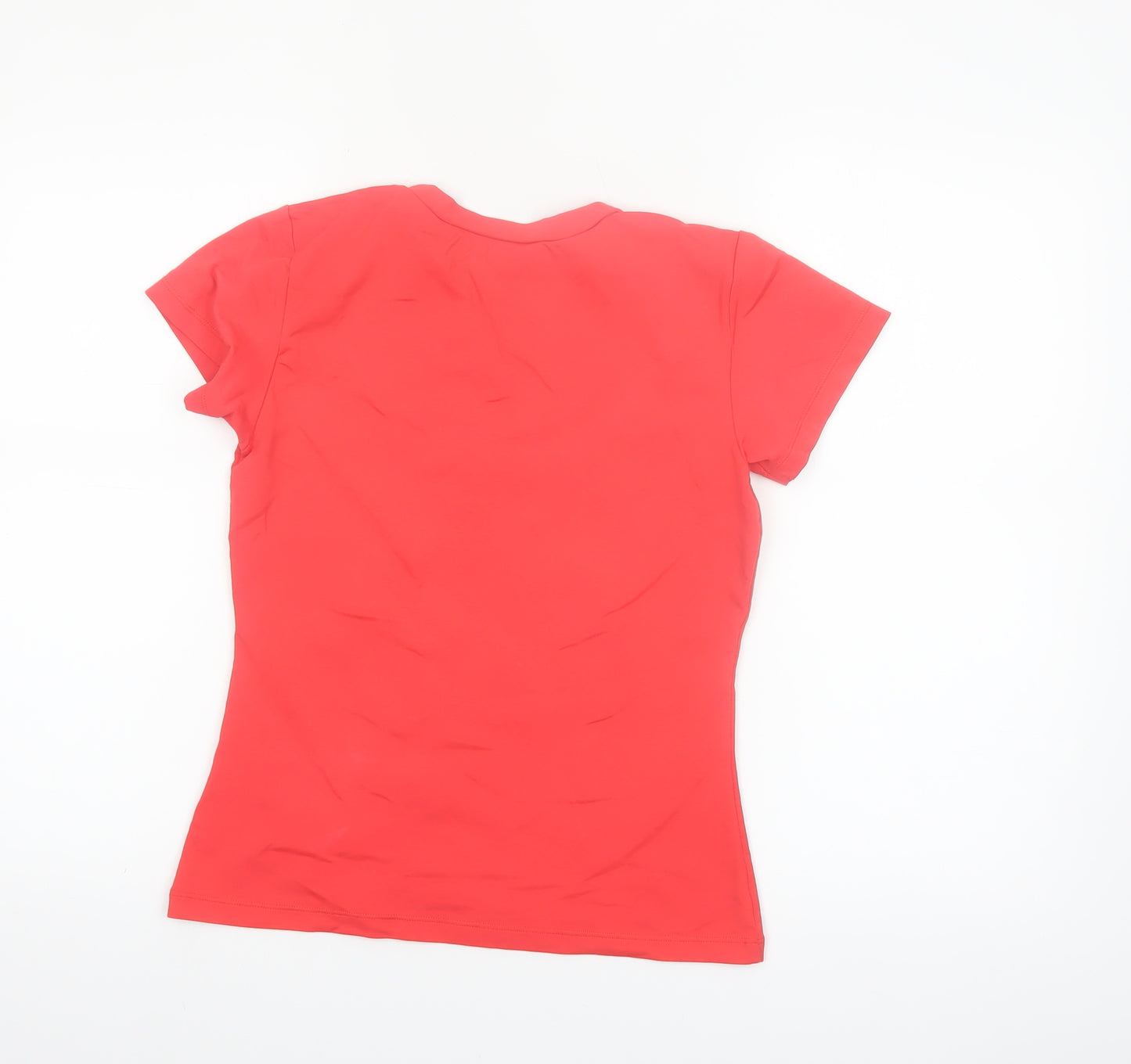 Savida Women's Red Slim Fit Short Sleeve Scoop Neck T-Shirt Size 14