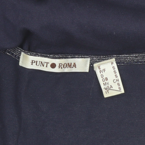 Punt Roma Women's Multicoloured Patchwork V-Neck Short Sleeve T-Shirt Size S