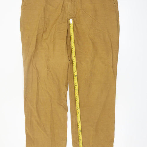 Marks and Spencer Men’s Beige Chino Trousers 38W 31L Cotton Cashmere