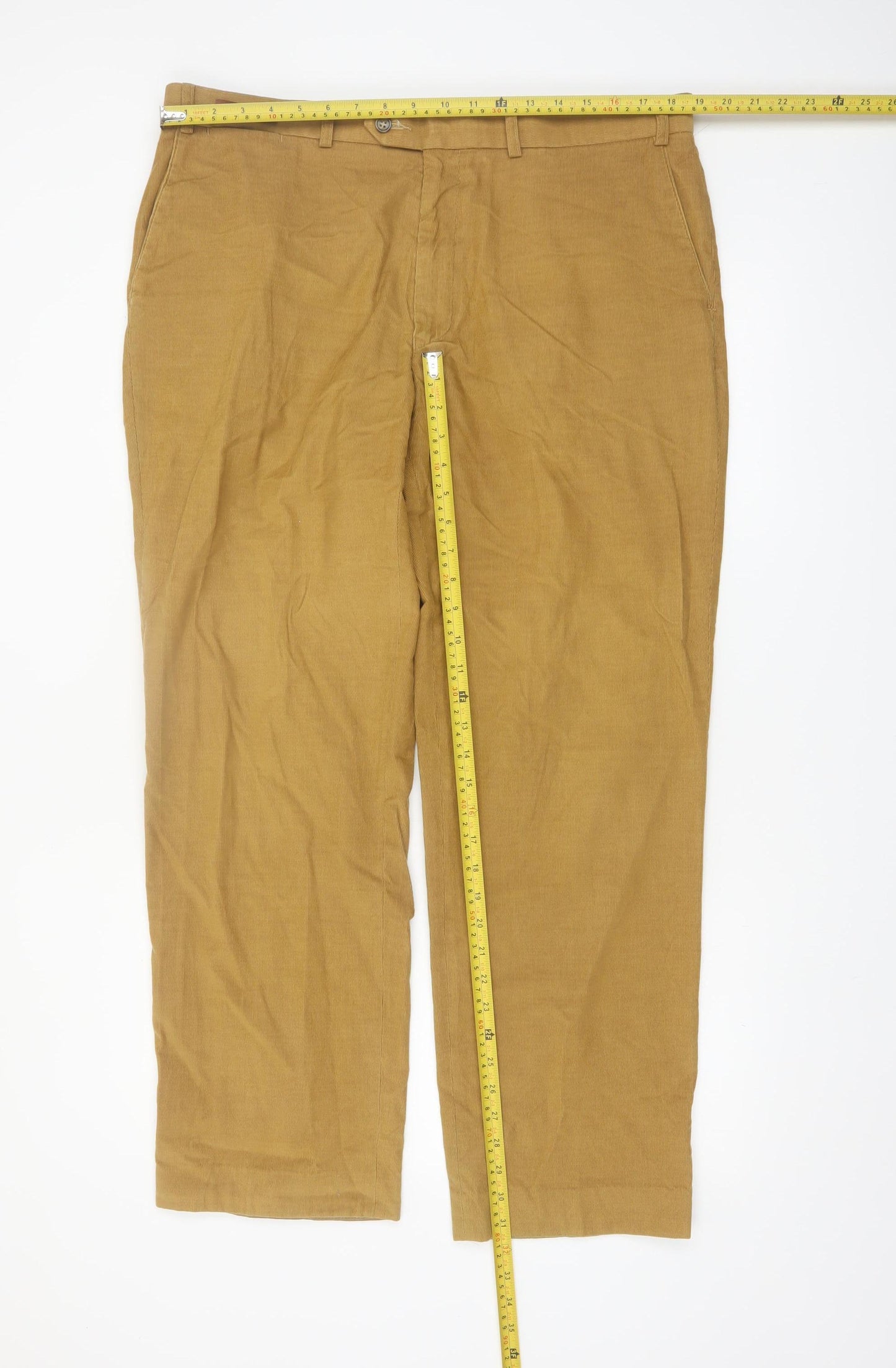 Marks and Spencer Men’s Beige Chino Trousers 38W 31L Cotton Cashmere