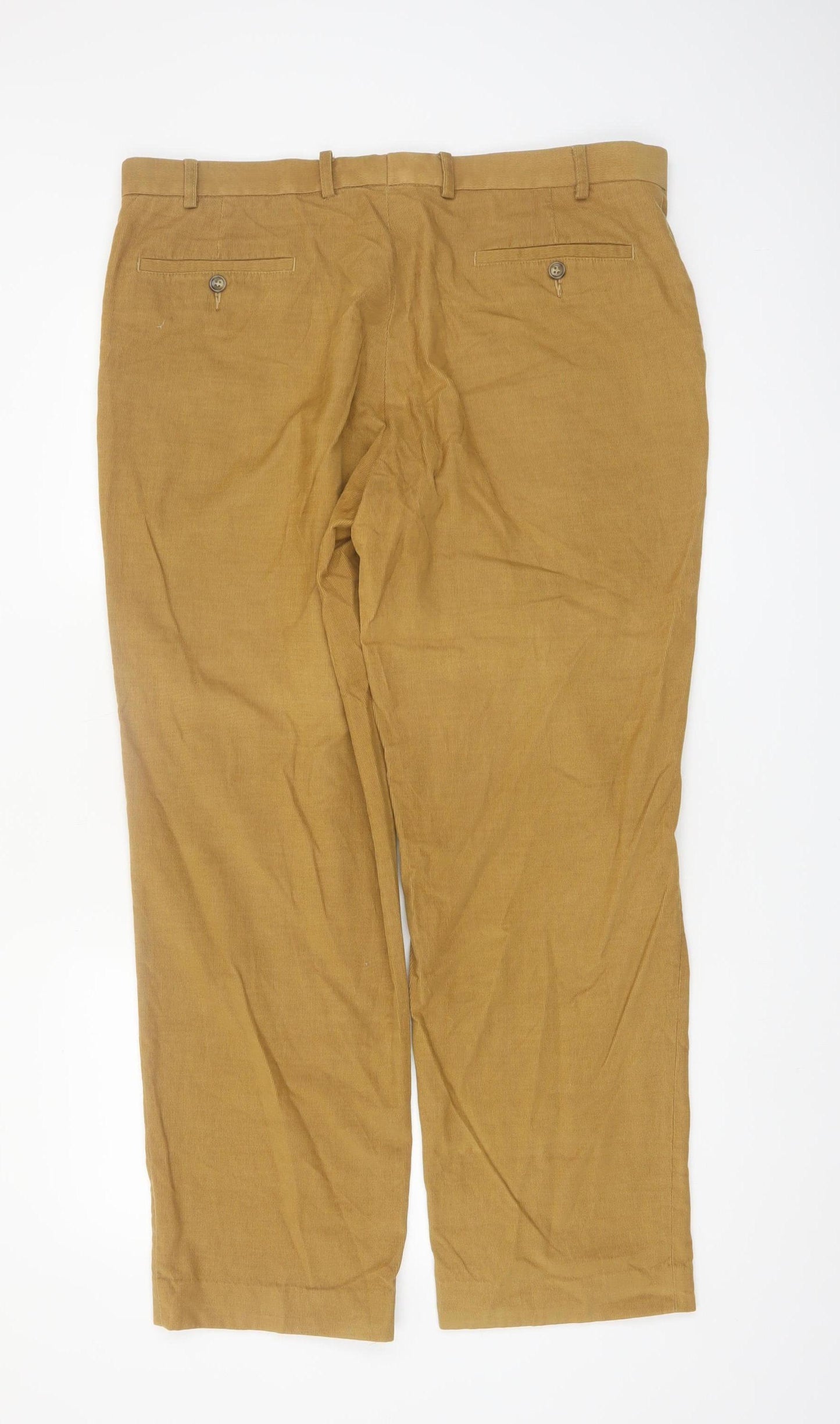 Marks and Spencer Men’s Beige Chino Trousers 38W 31L Cotton Cashmere