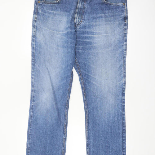 Marks and Spencer Men's Blue Regular Fit Straight Leg Denim Jeans 38W 31L