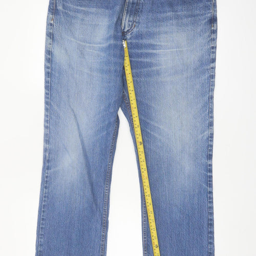 Marks and Spencer Men's Blue Regular Fit Straight Leg Denim Jeans 38W 31L