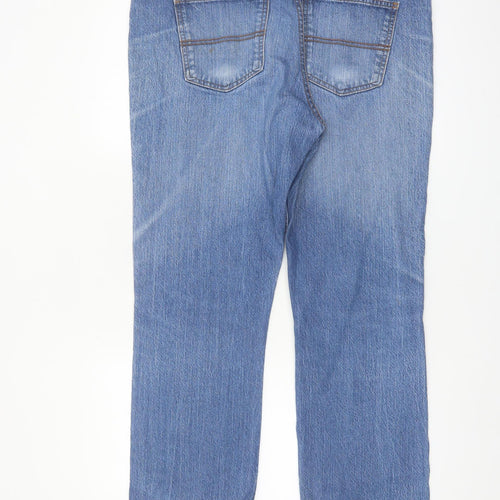 Marks and Spencer Men's Blue Regular Fit Straight Leg Denim Jeans 38W 31L