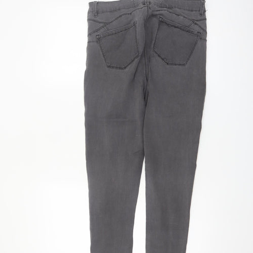 Denim Co Womens Grey Skinny Jeans Size 16 High Rise Stretch Denim