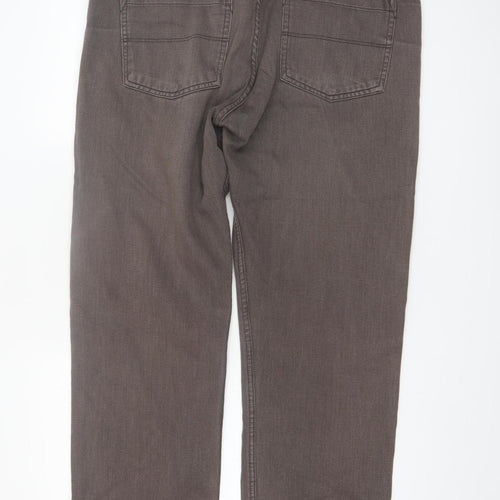 Marks and Spencer Men's Brown Straight Denim Jeans 38W 31L Regular Fit