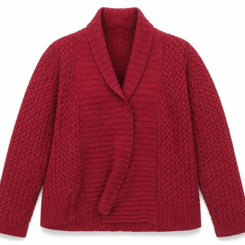 Debenhams Women Red Size 12 Chunky Knit Open Cardigan