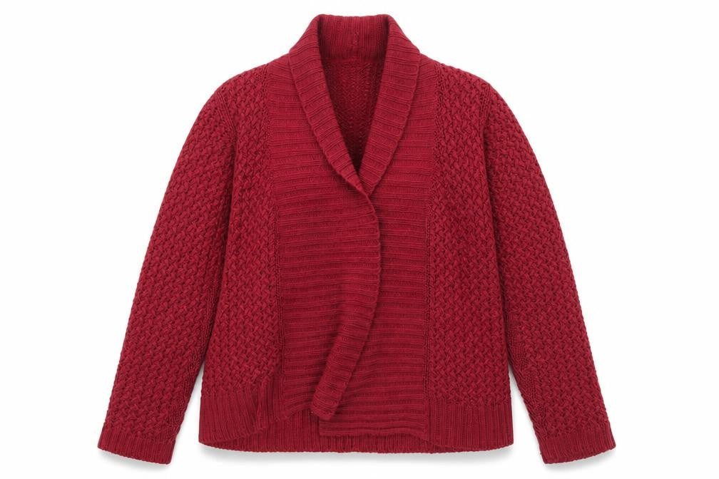 Debenhams Women Red Size 12 Chunky Knit Open Cardigan
