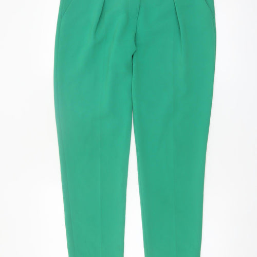 Claudie Pierlot Women Green Cropped Tapered Trousers Size 10