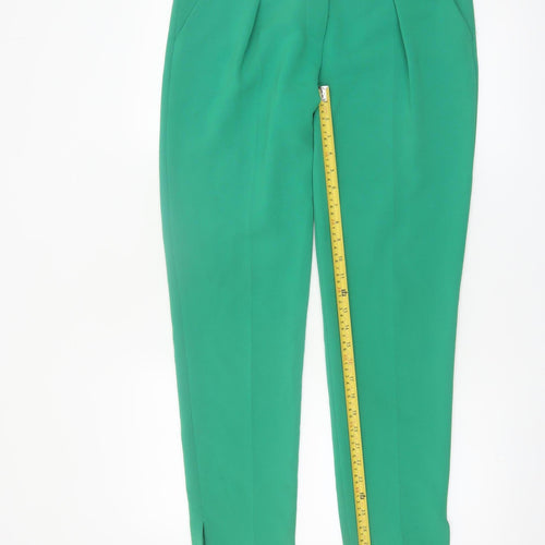Claudie Pierlot Women Green Cropped Tapered Trousers Size 10