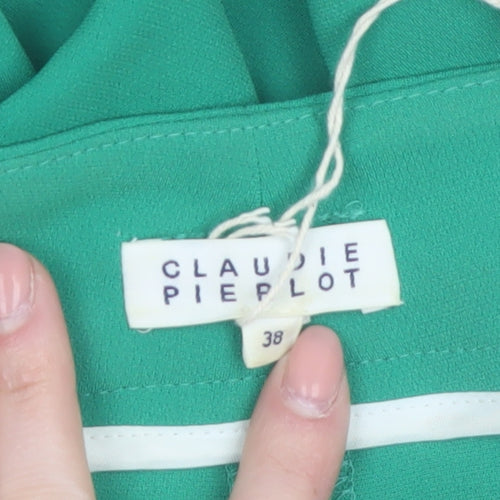 Claudie Pierlot Women Green Cropped Tapered Trousers Size 10