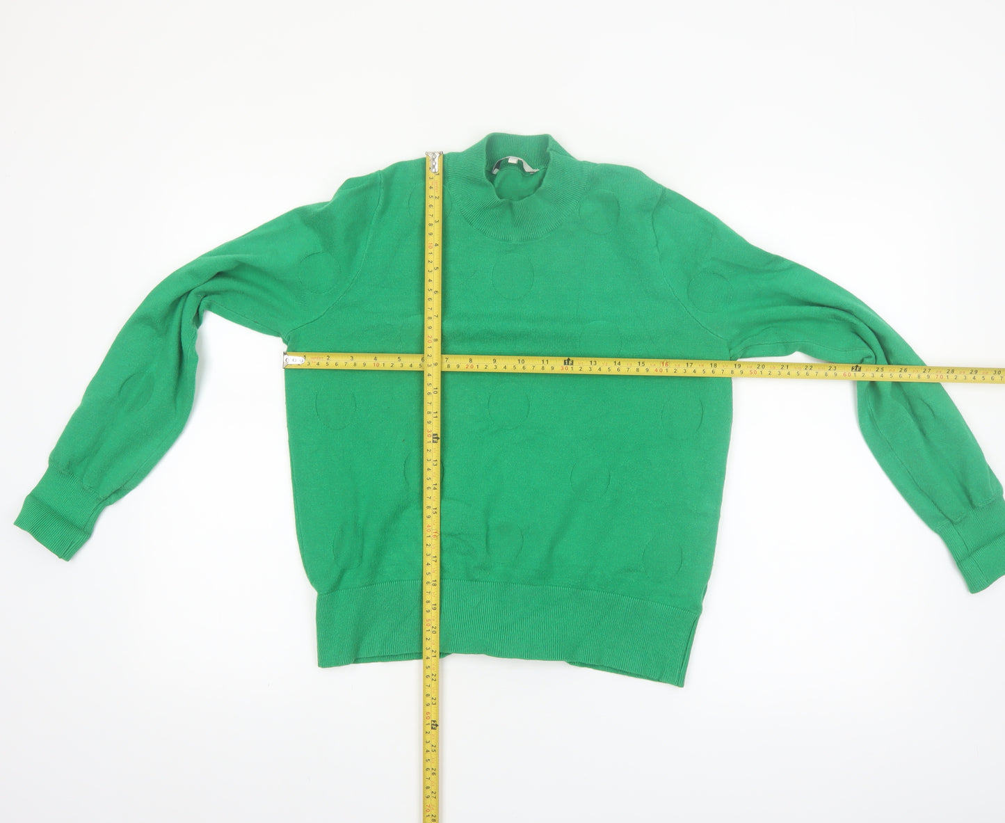 Next Womens Green Mock Neck Knit Pullover Jumper Size 10