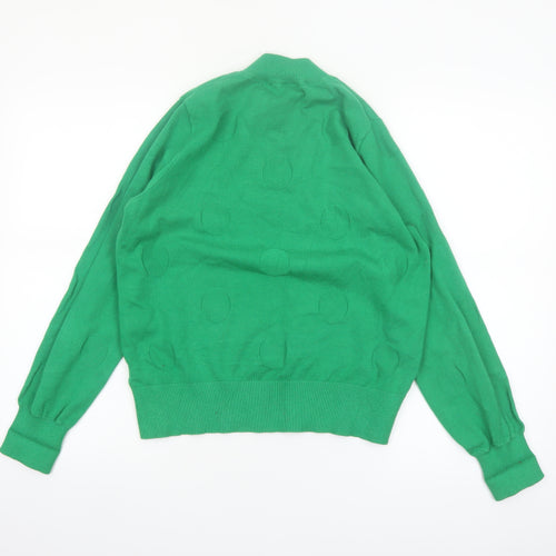 Next Womens Green Mock Neck Knit Pullover Jumper Size 10