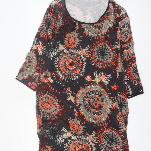 Kyra & Ko Women's Multicoloured Shift Dress Size 12 3/4 Sleeve