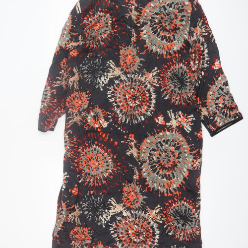 Kyra & Ko Women's Multicoloured Shift Dress Size 12 3/4 Sleeve
