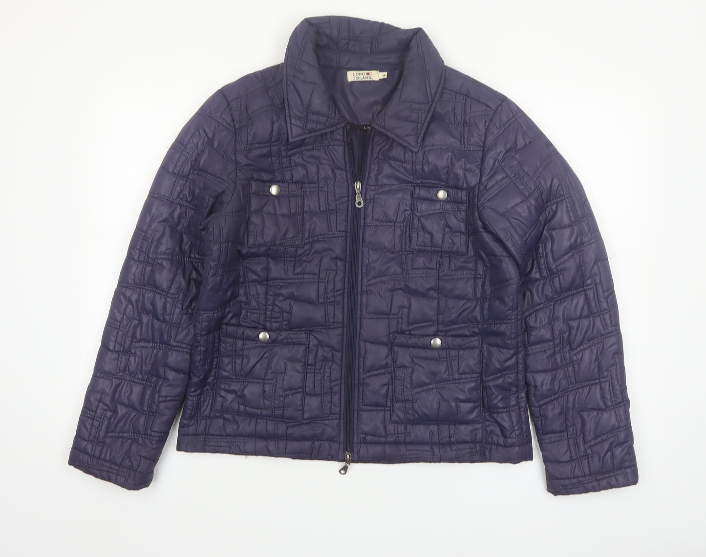 Long Island Women’s Blue Quilted Polyester Jacket Size M