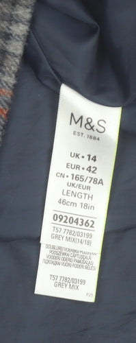 Marks and Spencer Women’s Grey Plaid Wrap Short Skirt Size 14