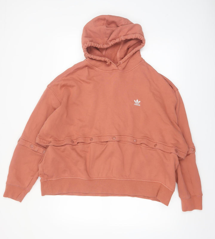 Adidas Women’s Rust Hooded Pullover Sweatshirt Size 1X Cotton Casual