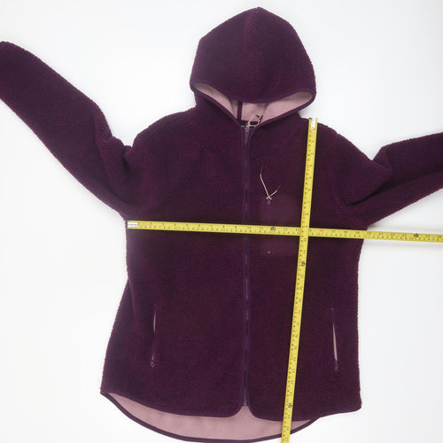 Dunnes Women’s Purple Fleece Hooded Full Zip Jacket Size M