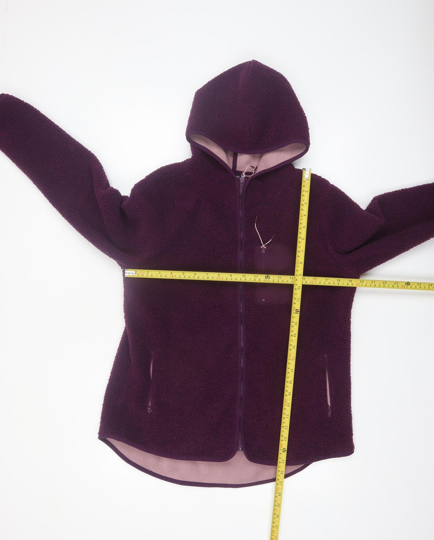 Dunnes Women’s Purple Fleece Hooded Full Zip Jacket Size M