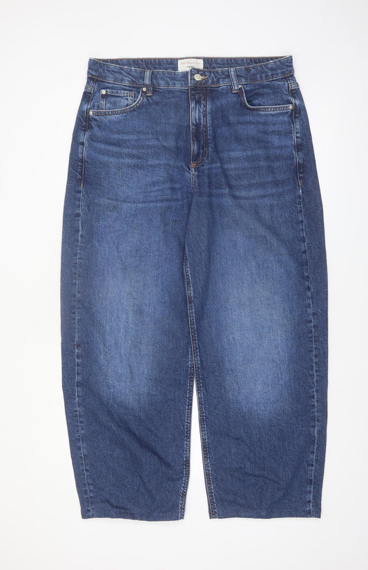 Marks and Spencer Women’s Blue Slouchy Mom Jeans Size 16 Regular Denim