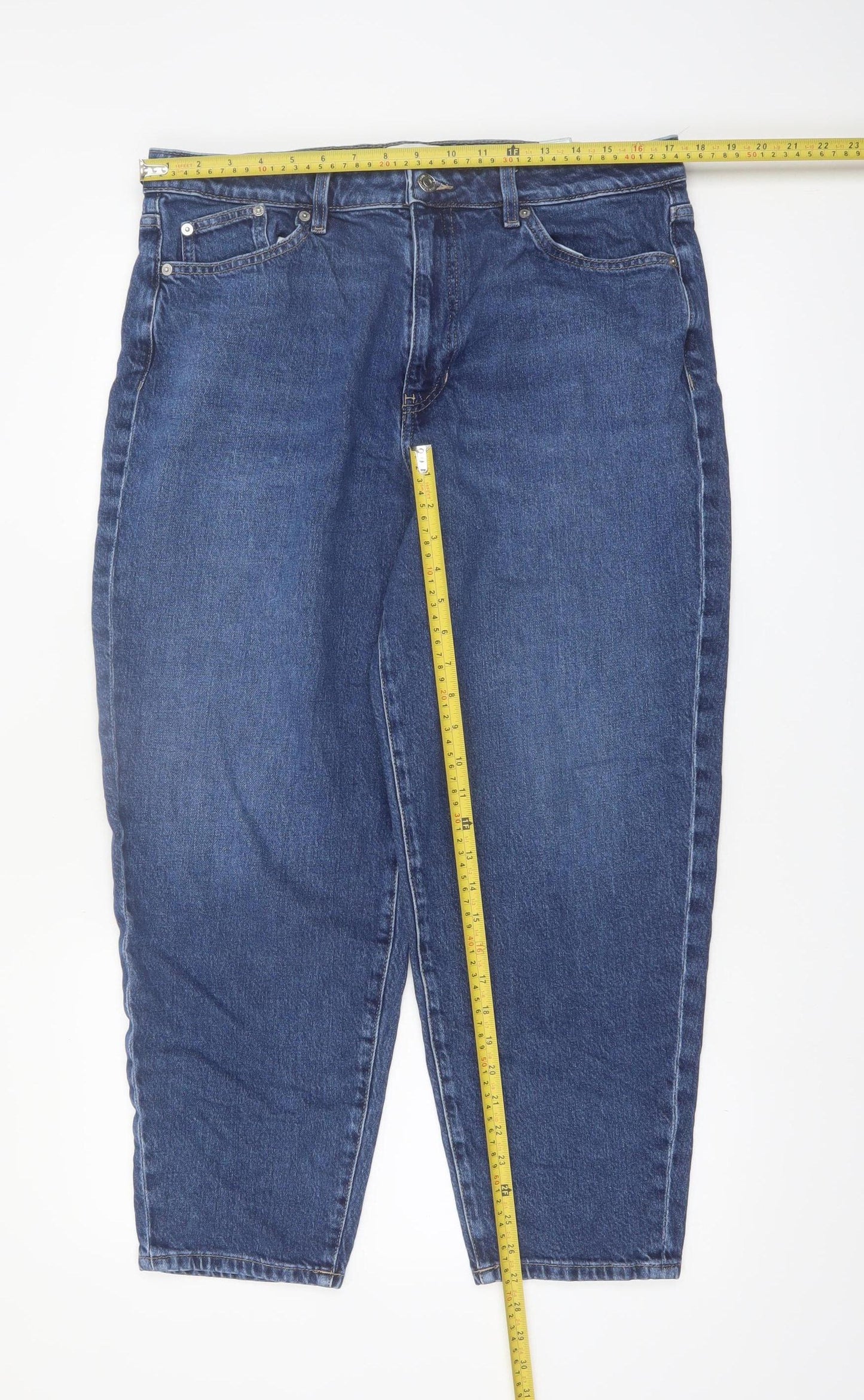 Marks and Spencer Women’s Blue Mom Jeans Size 16 Regular Fit