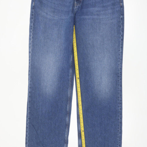 Next Women's Blue Mid Rise Straight Jeans Size 16 Regular