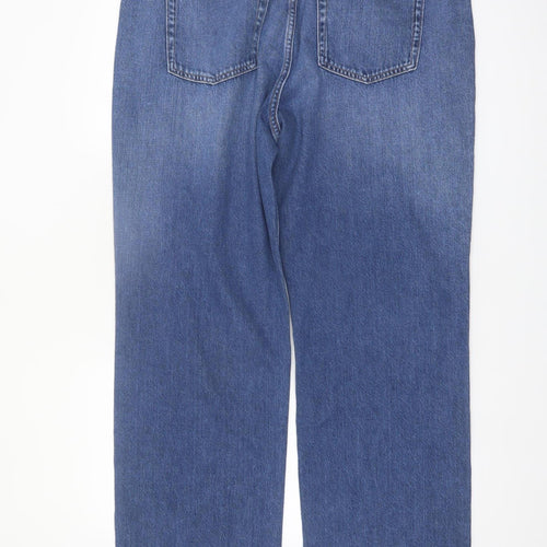 Next Women's Blue Mid Rise Straight Jeans Size 16 Regular