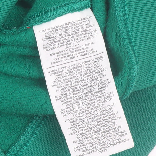 Nike Women’s Green XS Pullover Hoodie Sweatshirt Cotton Blend