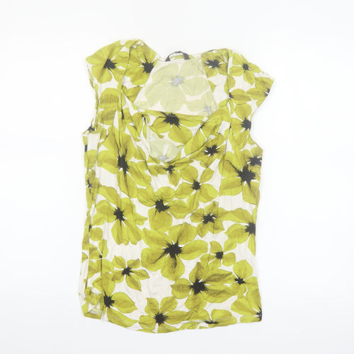 Debenhams Women’s Green Floral Petite Cowl Neck Sleeveless Blouse Size 14